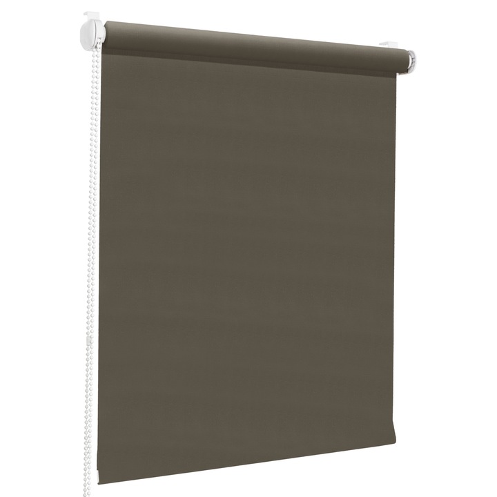 Текстилна ролетна щора, полупрозрачна, неинвазивен монтаж, тип MINI, P+R, 42.5x150 cm, цвят каки