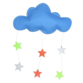 Decoratiune fetru, Zola®, albastru, norisor cu stelute, 35x20 cm Decoratiune fetru, Zola®, albastru, norisor cu stelute, 35x20 cm