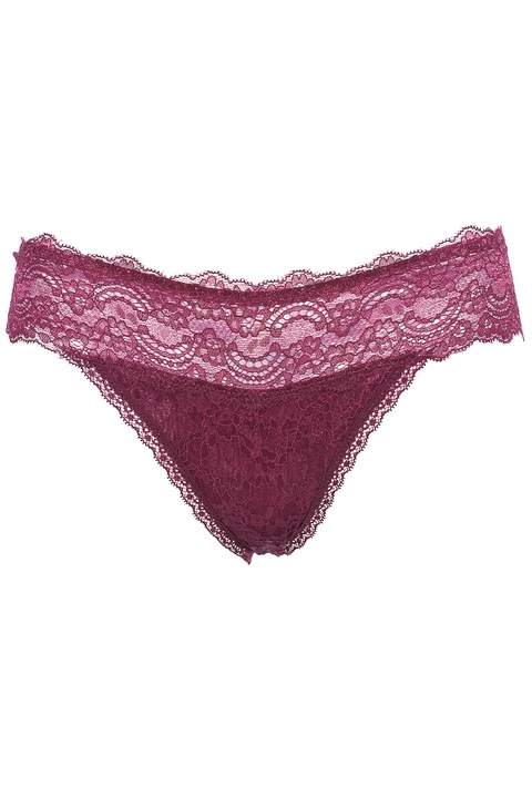Chilot din dantela elastica si bumbac , model brazilian, Intimamoda Vanity, Magenta