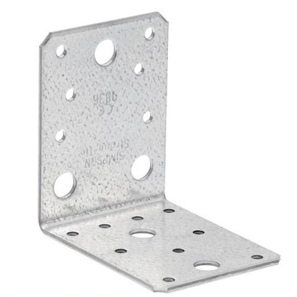 Coltar metalic zincat nerigidizat, Alsafix, 90x90x65x2,5 mm, pentru lemn