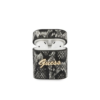 Husa Protectie Originala Guess Compatibila Cu Airpods 1/2 Colectia Python, negru -guaca2pusnsmlbk Husa Protectie Originala Guess Compatibila Cu Airpods 1/2 Colectia Python, negru -guaca2pusnsmlbk