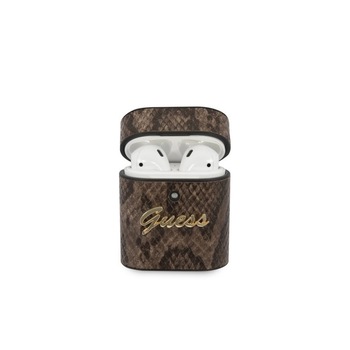 Husa Protectie Originala Guess Compatibila Cu Airpods 1/2 Colectia Python, maro -guaca2pusnsmlbr Husa Protectie Originala Guess Compatibila Cu Airpods 1/2 Colectia Python, maro -guaca2pusnsmlbr