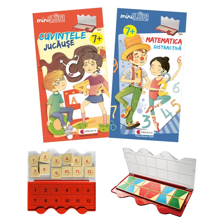 Комплект образователни игри LUK, възраст 7+, математика и румънски език