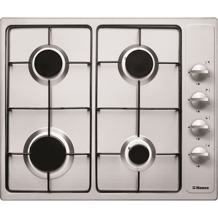 Plita incorporabila HANSA BHGI64018, 4 arzatoare, Gaz, Aprindere electrica, 60 cm, inox