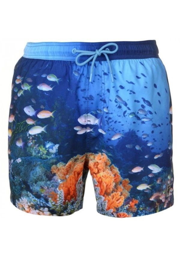 Pantaloni de baie pentru barbati, Pierre Cardin, Model ocean, Multicolor, M