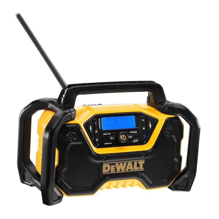 Радио с двойно захранване, Dewalt, съвместимо с батерии 10,8-54 V, AC + DC захранване (без батерия и зарядно)