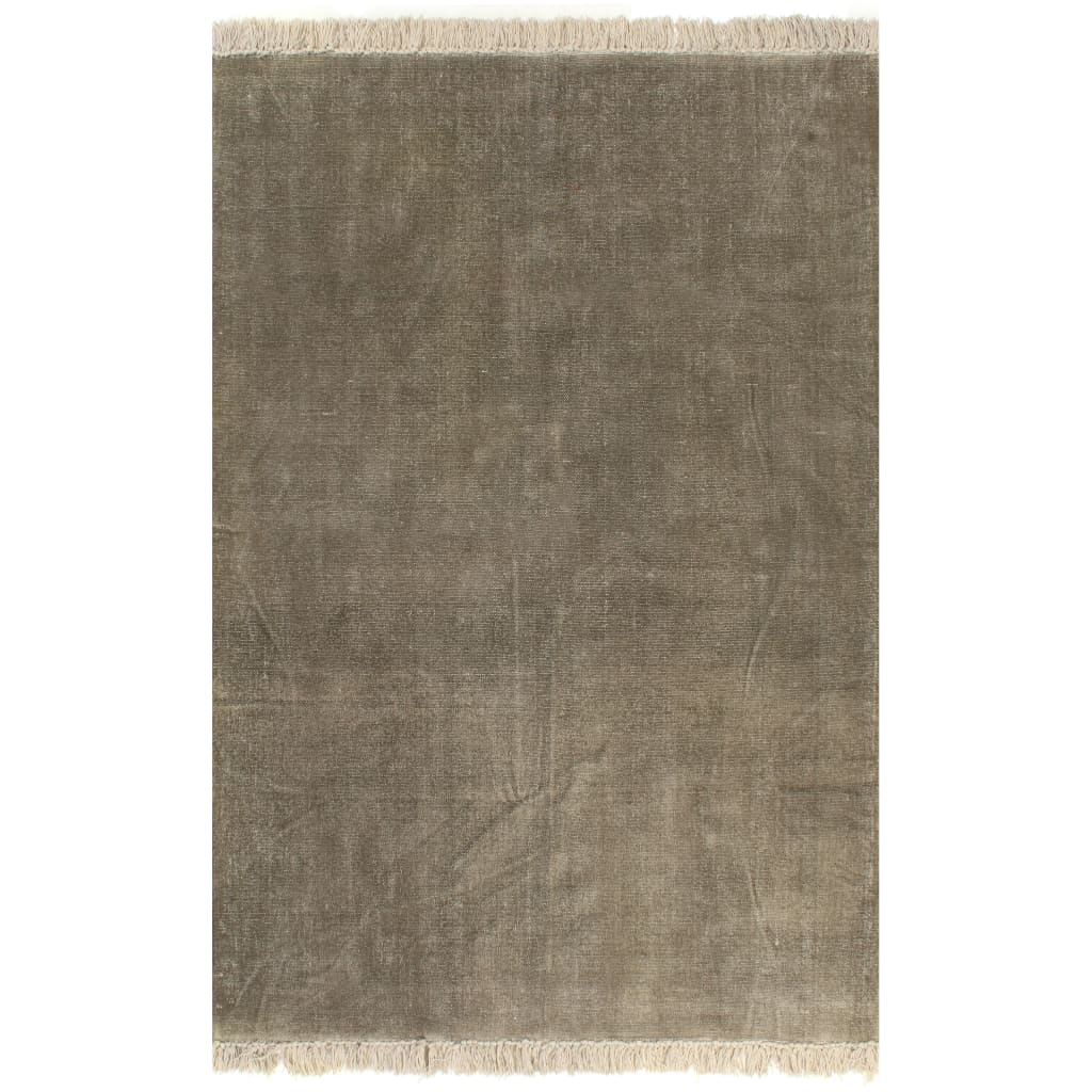 Covor Kilim cu model, vidaXL, Bumbac 100%, 160 x 230 cm, Maro