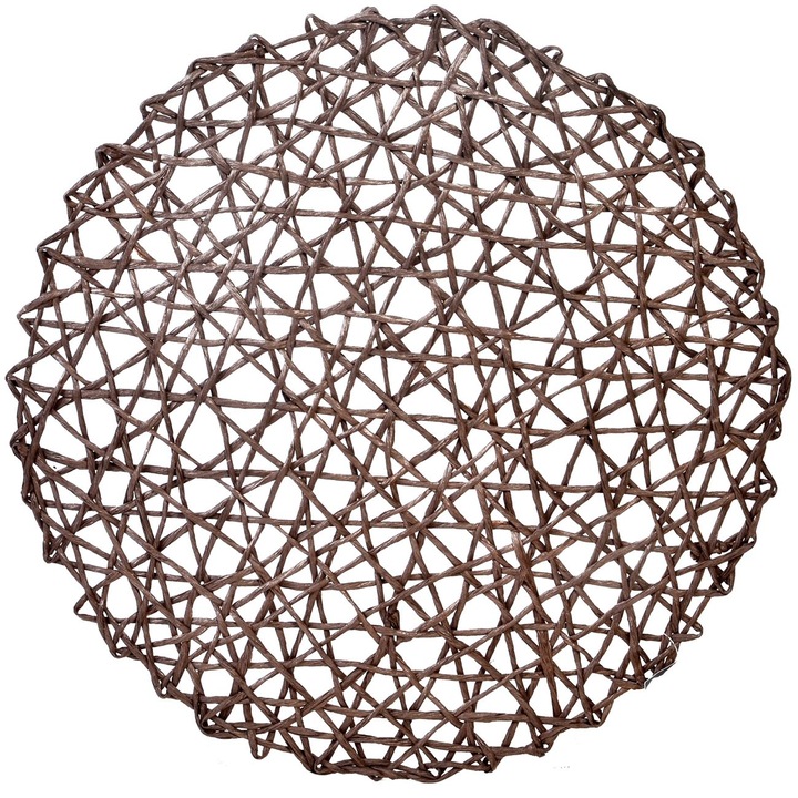 Suport Farfurie, Rotund, Diametru 38cm, Material Hartie, Culoare Maro