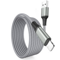 cablu de incarcare si transfer de date lungime 2m evtrend premium usb-lightning incarcare rapida transfer de date pentru telefon  tableta apple conector usb conector lightning fast-charge gri imagen 34_0_
0
