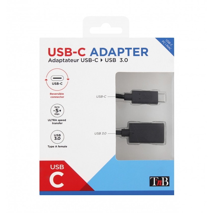 Cablu TnB USB Type C la USB 3.0 Female - 10 cm