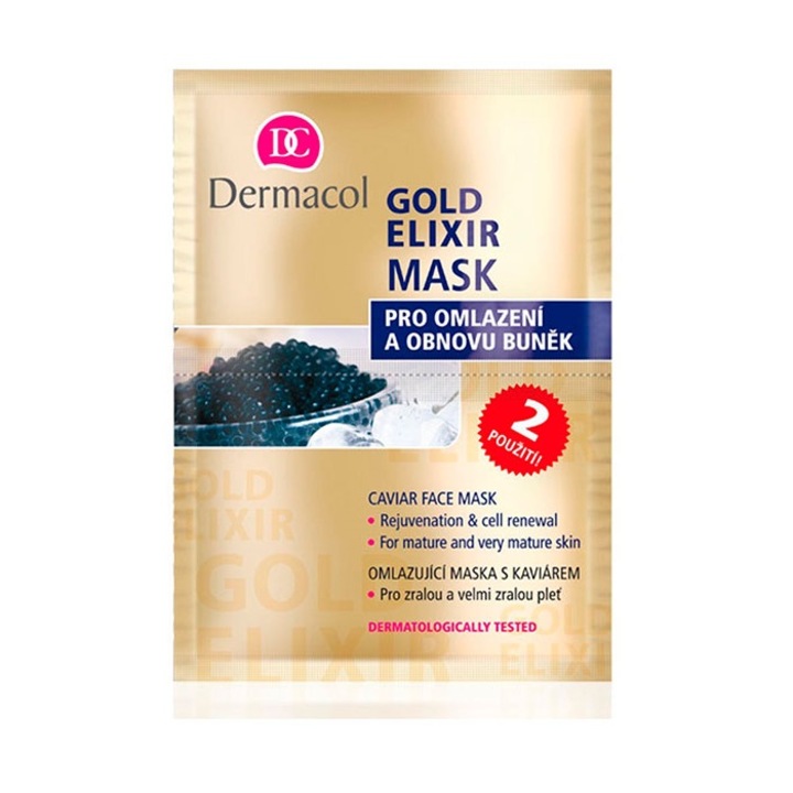 Dermacol Gold Elixir маска за лице 2х8гр