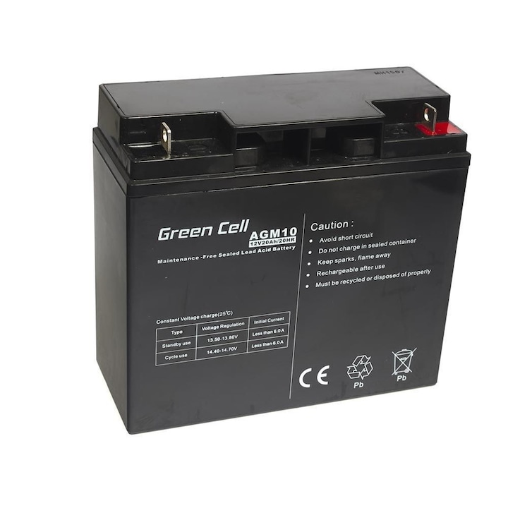 Green Cell AGM zselés akkumulátor / akku 12V 20Ah