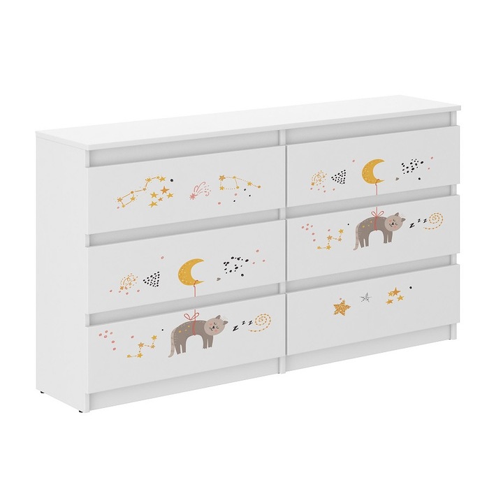 Ifjúsági komód 6 fiókos 140cm - macsek