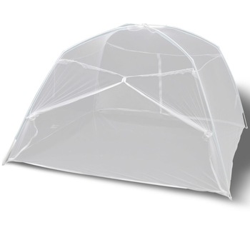Set plasa de tantari in forma de iurta, vidaXL, Tesatura, 200 x 180 x 150 cm, Alb Set plasa de tantari in forma de iurta, vidaXL, Tesatura, 200 x 180 x 150 cm, Alb