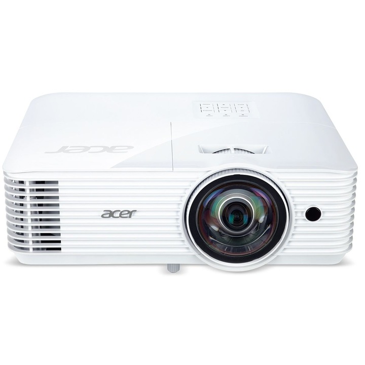 Видео проектор, ACER, DLP 3D S1386WHn, XGA, 3600 lm, 20000/1, HDMI, RJ45, Бял
