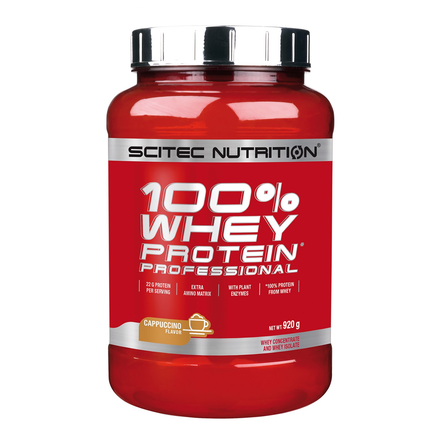 Pudra energizanta Scitec 100% Whey Protein Professional Cappuccino 0.920 Kg
