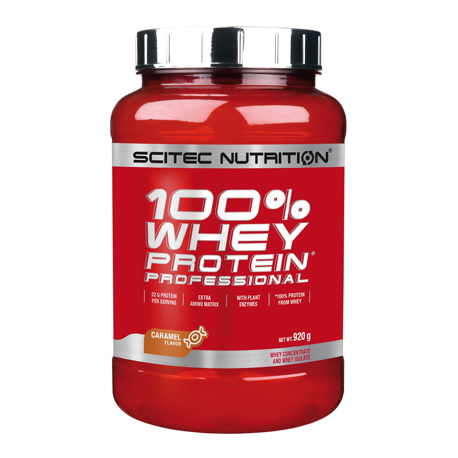 Pudra energizanta Scitec 100% Whey Protein Professional Caramel 0.920 Kg