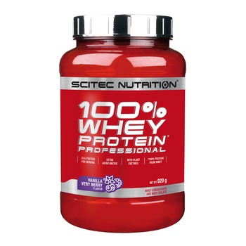 Pudra energizanta Scitec 100% Whey Protein Professional Vanilie Si Fructe De Padure 0.920 Kg Pudra energizanta Scitec 100% Whey Protein Professional Vanilie Si Fructe De Padure 0.920 Kg