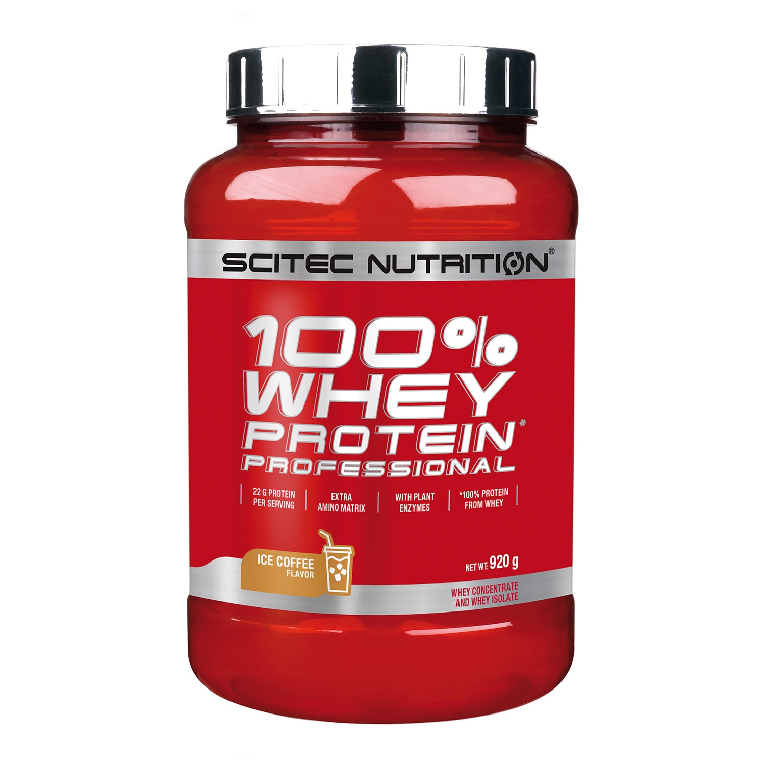 Pudra energizanta Scitec 100% Whey Protein Professional Ice Coffee 0.920 Kg