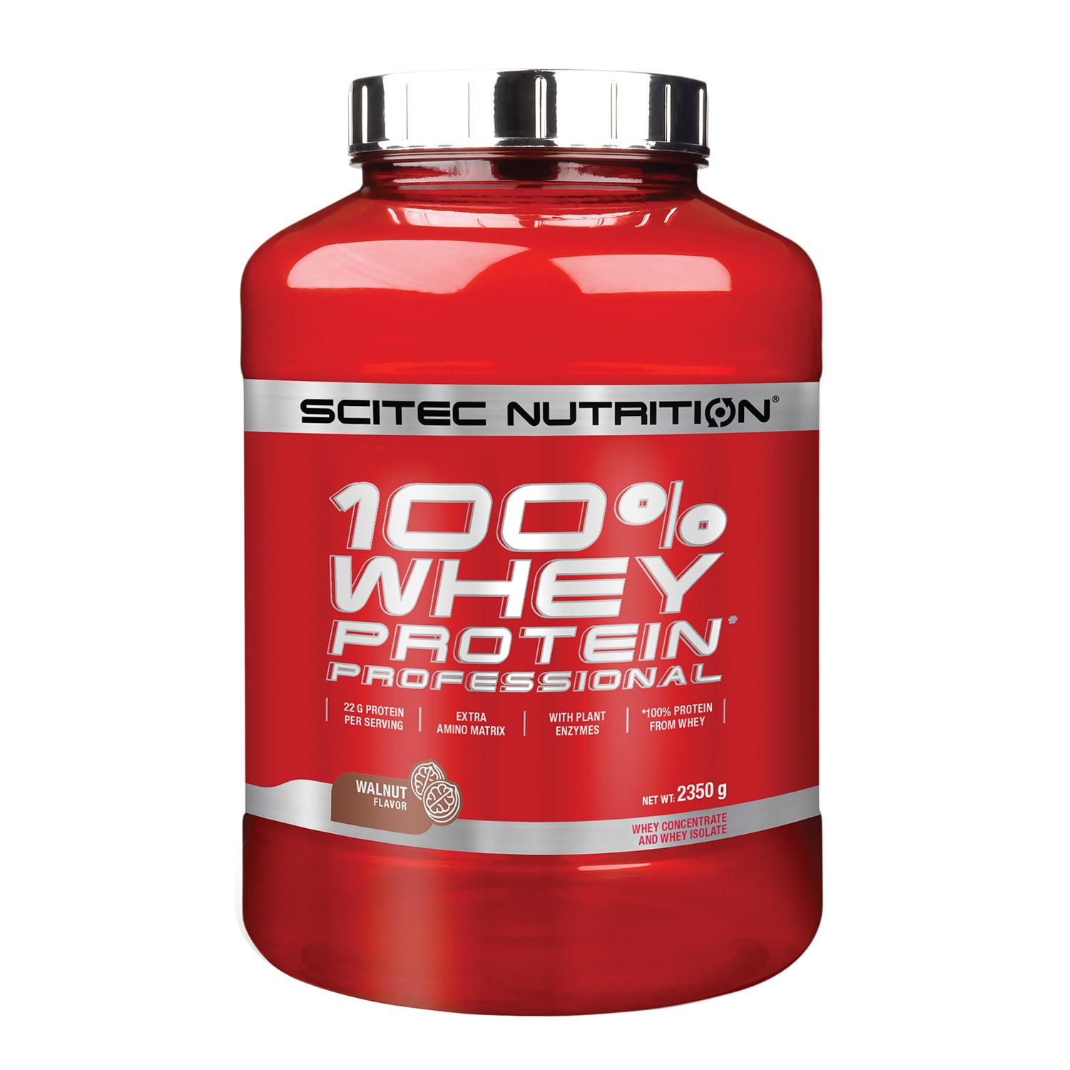 Pudra energizanta Scitec 100% Whey Protein Professional Nuci 2.350 Kg