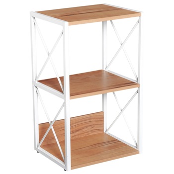 Raft biblioteca Homcom, 3 Polite, Lemn/Otel, 40 x 35 x 72.5 cm, Maro Raft biblioteca Homcom, 3 Polite, Lemn/Otel, 40 x 35 x 72.5 cm, Maro