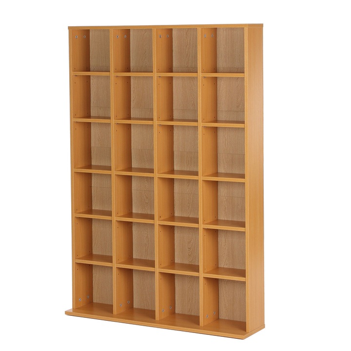 Шкаф за книги с подвижни рафтове Homcom, PAL, 130,5 x 89 x 20 см, Кафяв