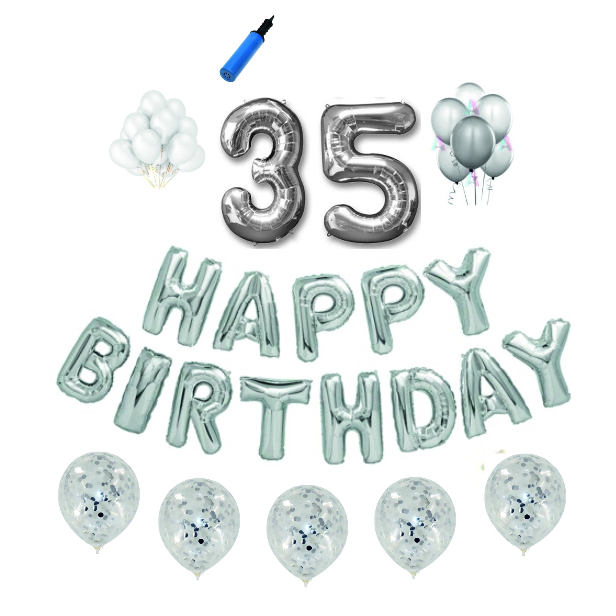 Set Argintiu , Happy Birthday , 35 ani