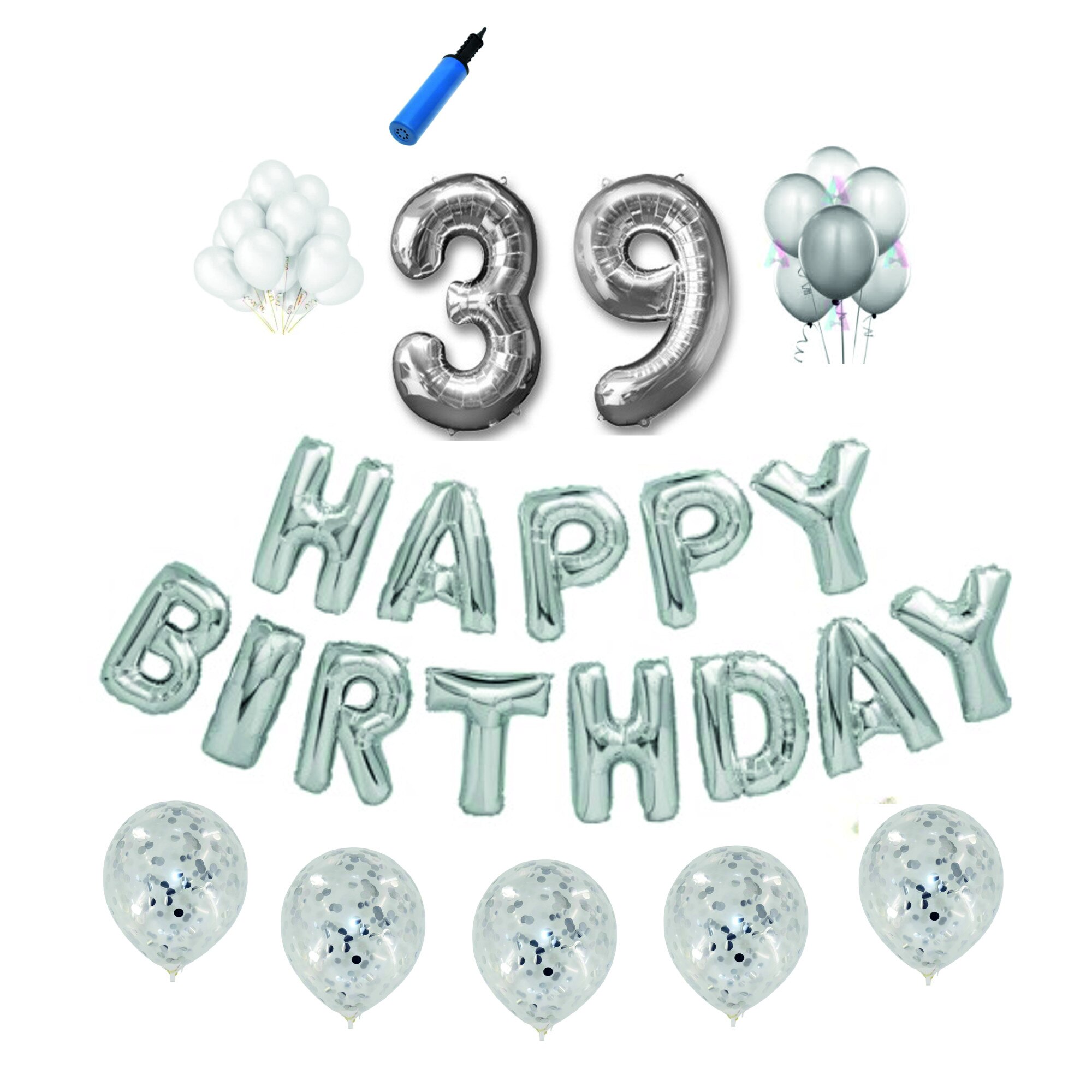 Set Argintiu , Happy Birthday , 39 ani