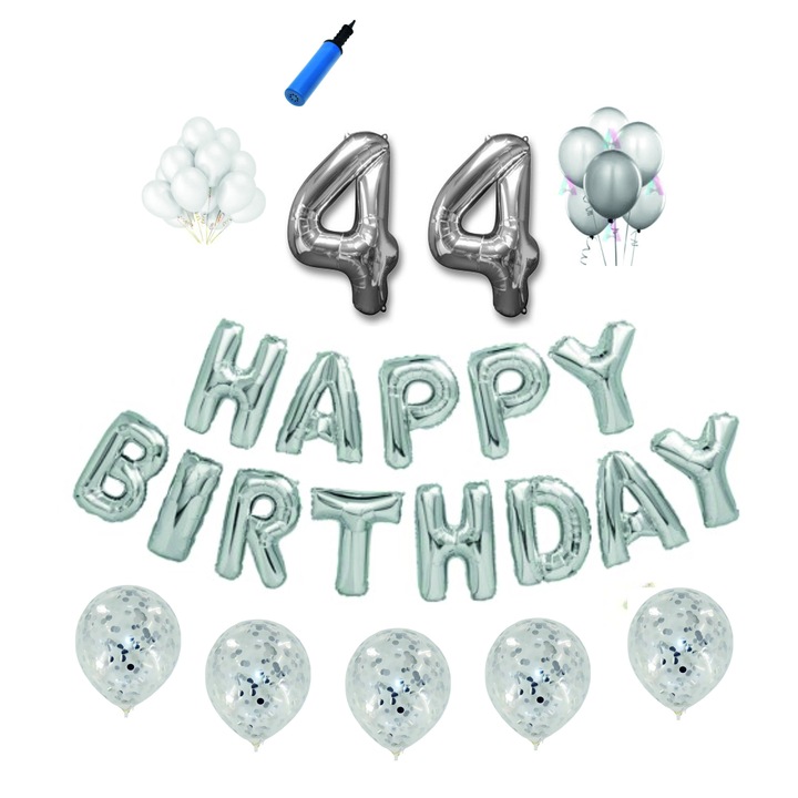 Set Argintiu , Happy Birthday , 44 ani