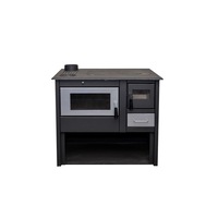 Soba pe combustibil solid Termosistem Tehnika Sporet Veliki, 7 kW, Negru
