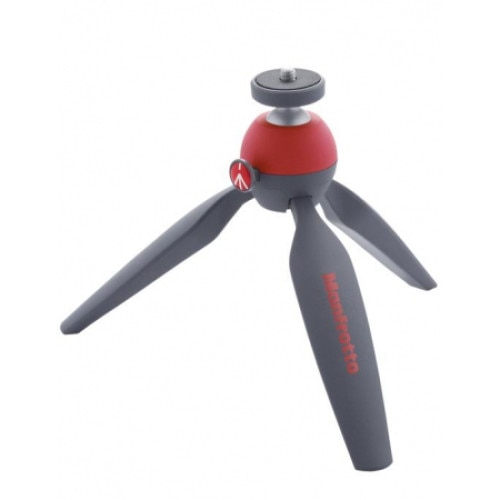 Manfrotto Pixi minitrepied foto gri cu rosu