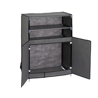 Organizator pantofi/haine, 3 compartimente depozitare, 83x60x30cm, gri, Relaxdays