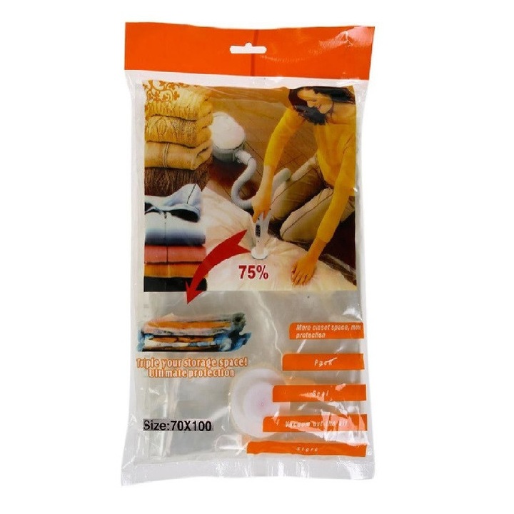 Sac vidat haine, pilote, paturi, perne 100 x 70 cm Pro