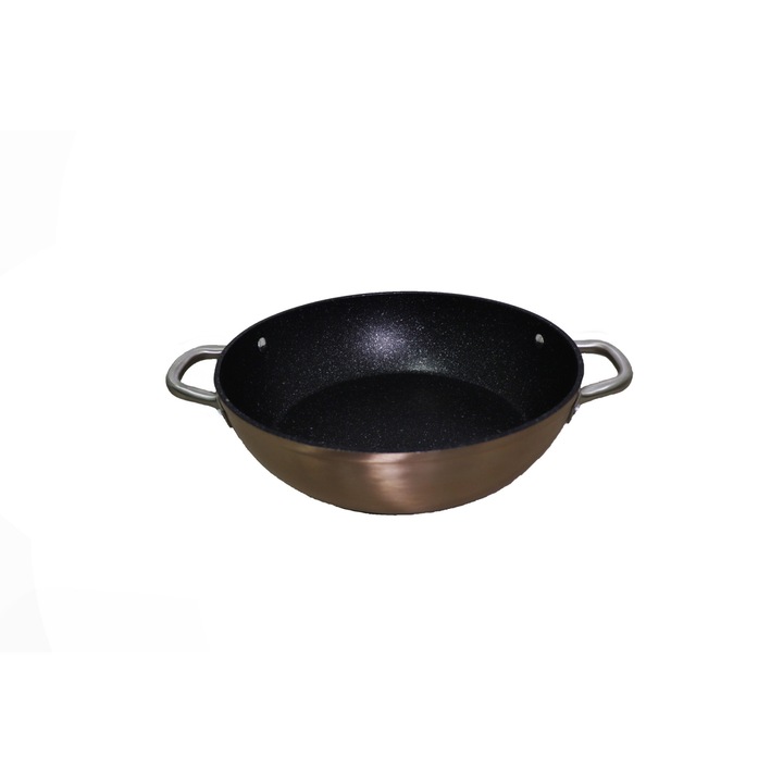 Ibili-Natura Copper wok serpenyő, alumínium, indukciós, 28 cm