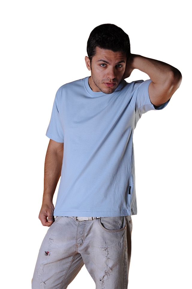 Tricou barbati, maneca scurta, Tuareg, Model 1, Bleu deschis