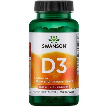Vitamina D3 1000 Unitati 250 capsule Swanson Vitamina D3 1000 Unitati 250 capsule Swanson