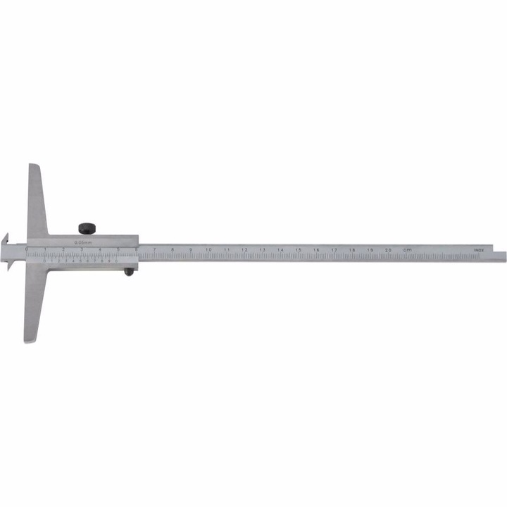 Fortis - Subler de adancime cu dublu carlig pe ambele parti 300mm [4317784717335]