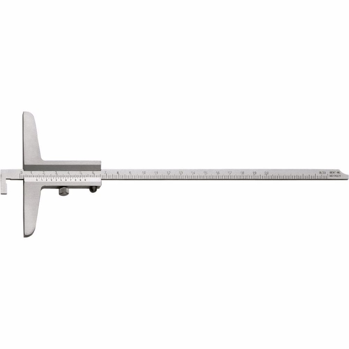 Instrument adancime, Fortis, 300 mm, Argintiu