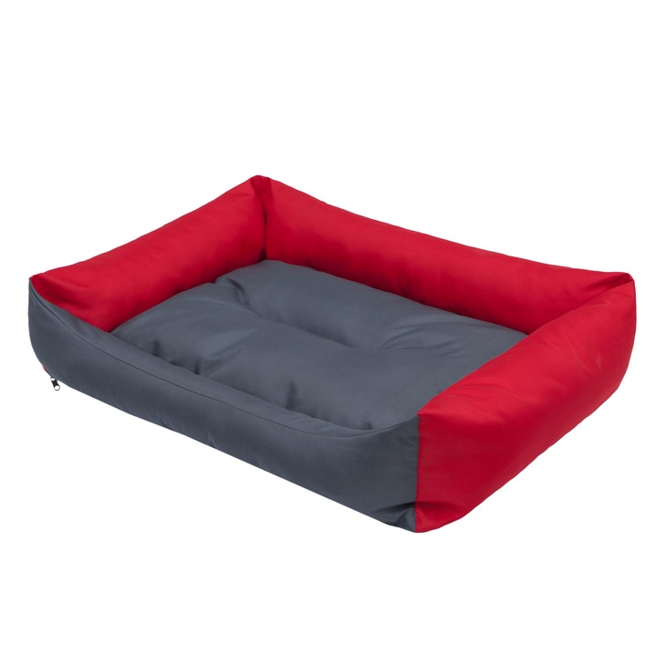 Culcus pentru animale "ECO", Hobbydog, L, Rosu/Gri, 62x43cm