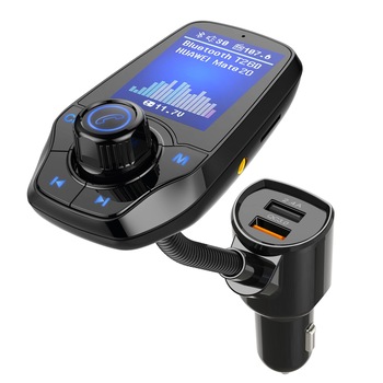 Modulator FM Techstar® T26D, Ecran LCD, Wireless, Bluetooth 4.2, Microfon Integrat, Quick Charge 3.0, Slot MicroSD, AUX IN/OUT Modulator FM Techstar® T26D, Ecran LCD, Wireless, Bluetooth 4.2, Microfon Integrat, Quick Charge 3.0, Slot MicroSD, AUX IN/OUT