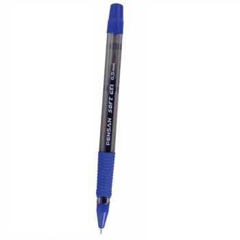 Pix cu Gel PENSAN Fine Soft, Varf 0.5 mm, Scriere Albastra, Plastic Transparent Pix cu Gel PENSAN Fine Soft, Varf 0.5 mm, Scriere Albastra, Plastic Transparent