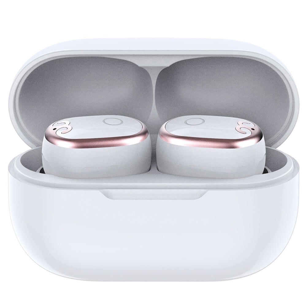 Casti Smart Techstar® TWS S17 mini, Wireless, Bluetooth V5.0, IPX5, HD Audio, Touch, iOS, Android, Type-C, Alb