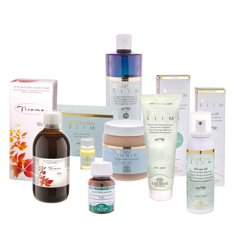 Set complet slim 7 produse pentru celulita tare 1935ml si 50 grame, Lakshmi
