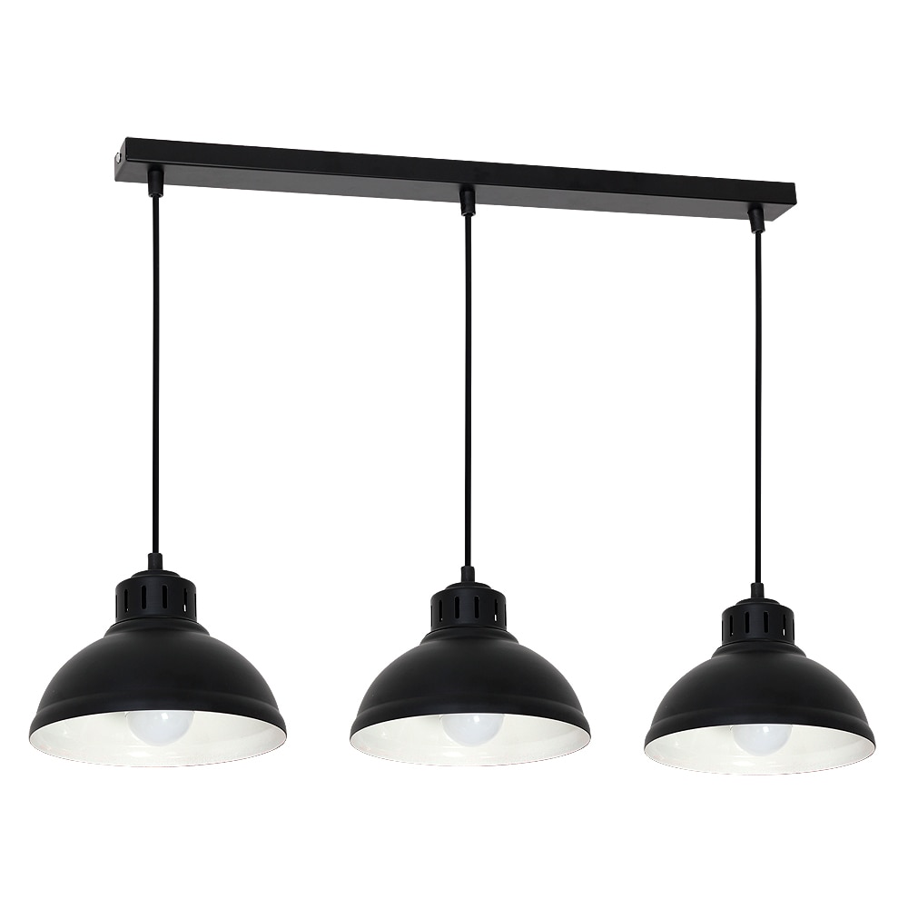 Lustra Cojom, Vechio, vintage, 3xE27, negru cu alb