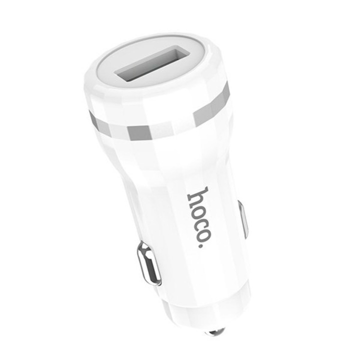 Hoco Z27A autós töltő, 3,6V / 3A, QC 3.0, PD gyorstöltés támogatás, fehér