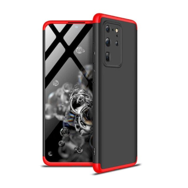 Husa Samsung Galaxy S20 Plus, FullBody 360° 3in1 Negru-Rosu