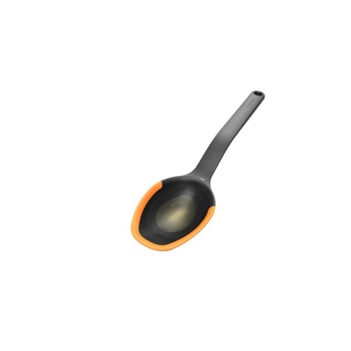 Lingura Fiskars Functional Form, cu margine de silicon, Portocaliu/Negru