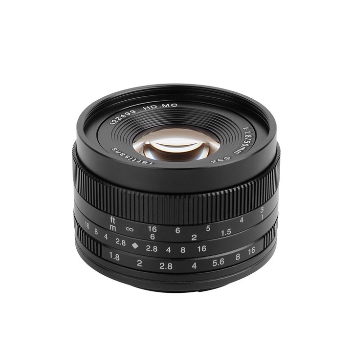 Obiectiv Manual 7Artisans 50mm F1.8 APS-C pentru Sony E-mount