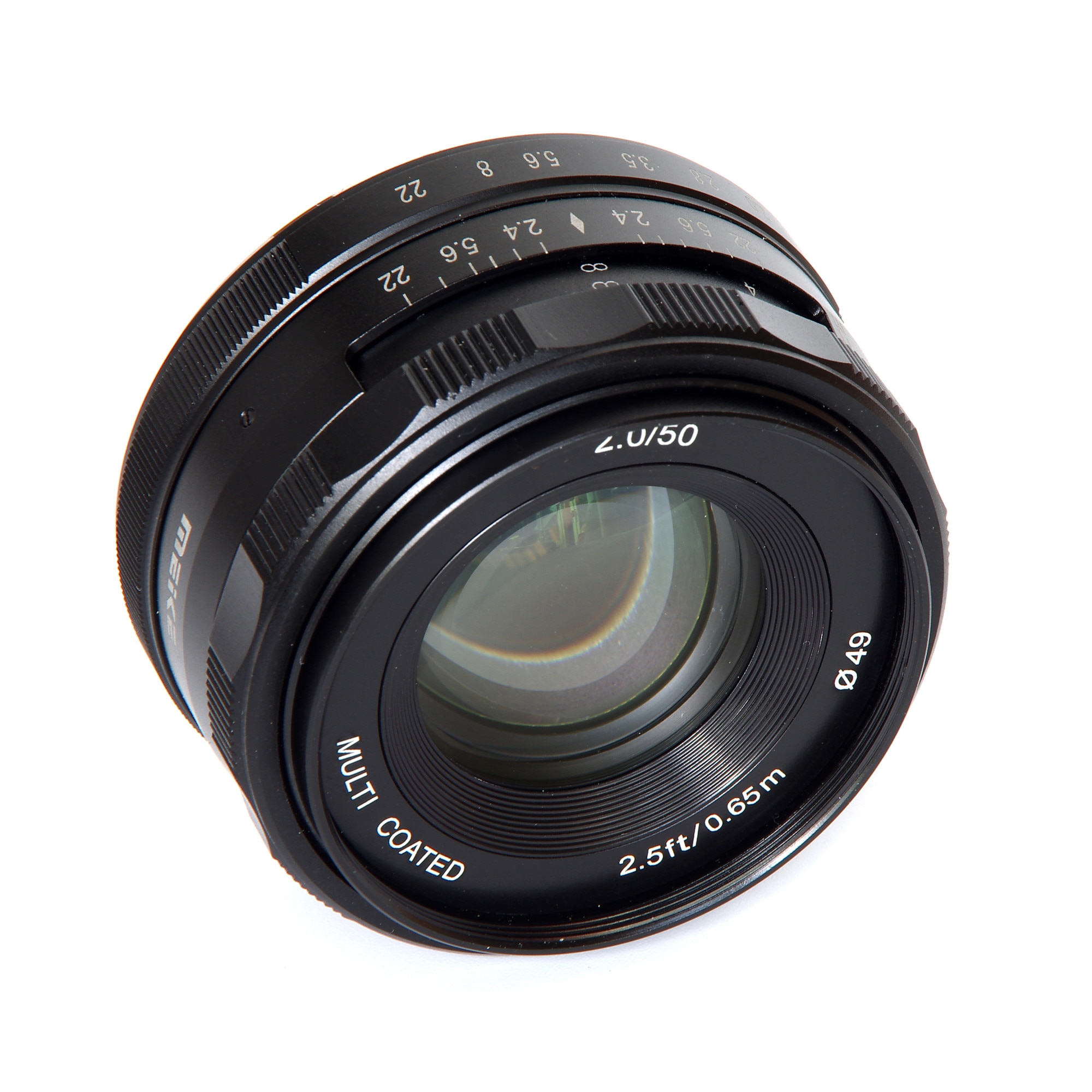 Obiectiv manual Meike 50mm F2.0 pentru Canon EF-M