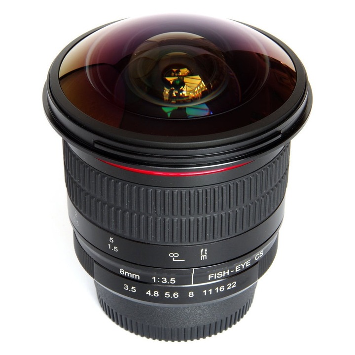 Obiectiv manual Meike 8mm F3.5 Fisheye pentru Sony E-mount